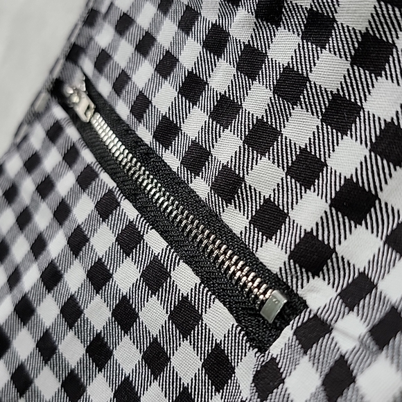 ☕️ NWT!! ZAFUL PLAID GINGHAM ZIPPER WORK OFFICE TROUSERS STRETCH - Picture 8 of 8